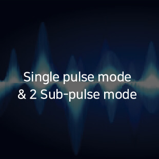 루트로닉 DermaV - Single pulse mode & 2 sub-pulse mode